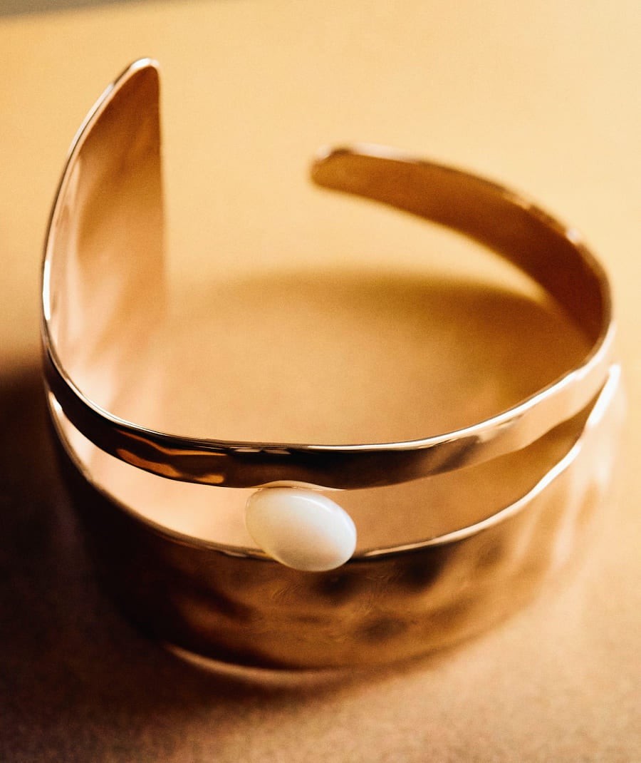 Brazalete irregular Reflexe con madreperla blanca