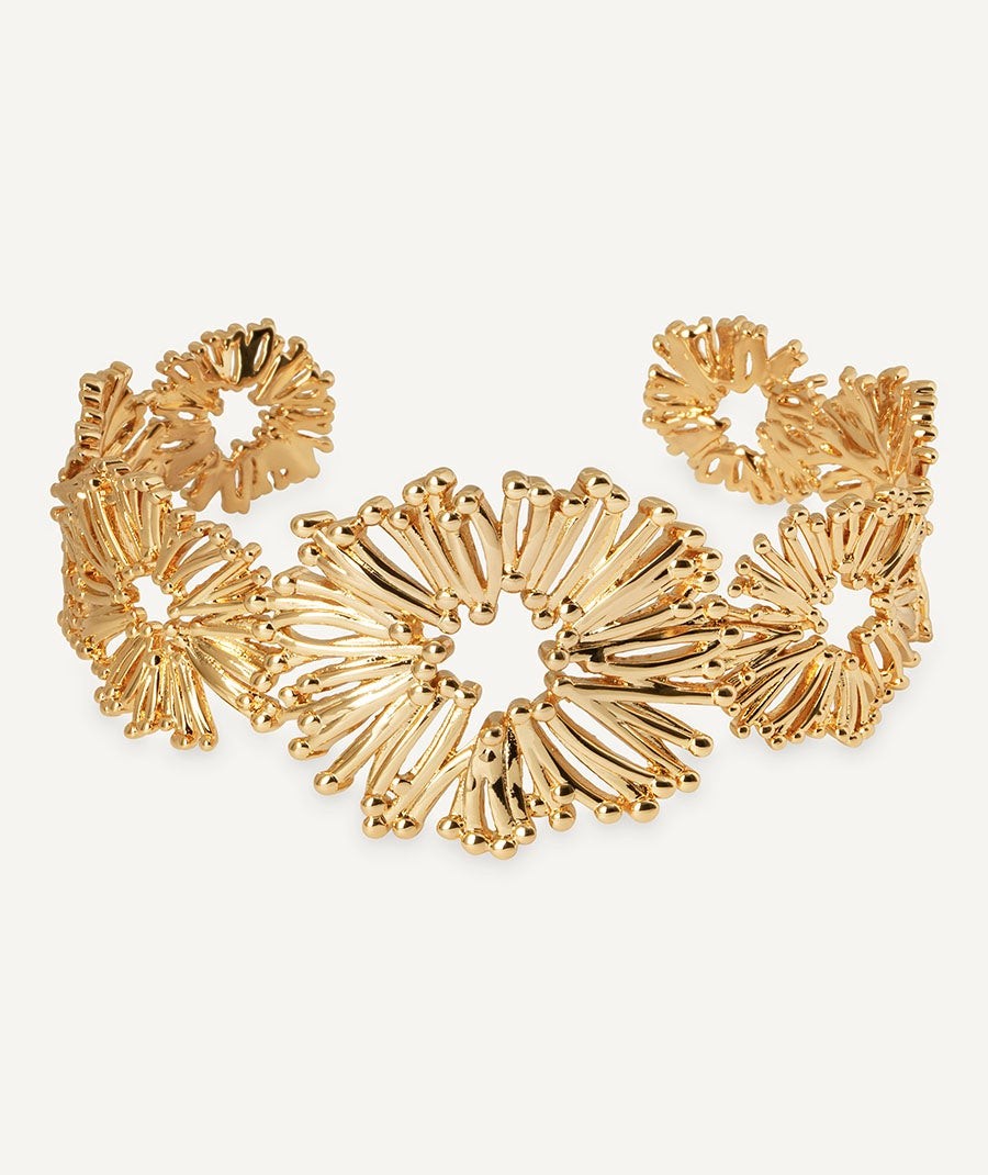 Brazalete flores rígido abierto Estiu Organic