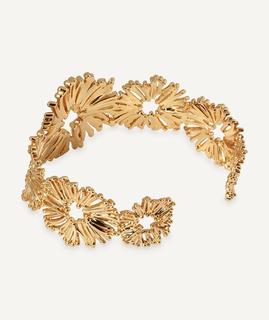 Brazalete flores rígido abierto Estiu Organic