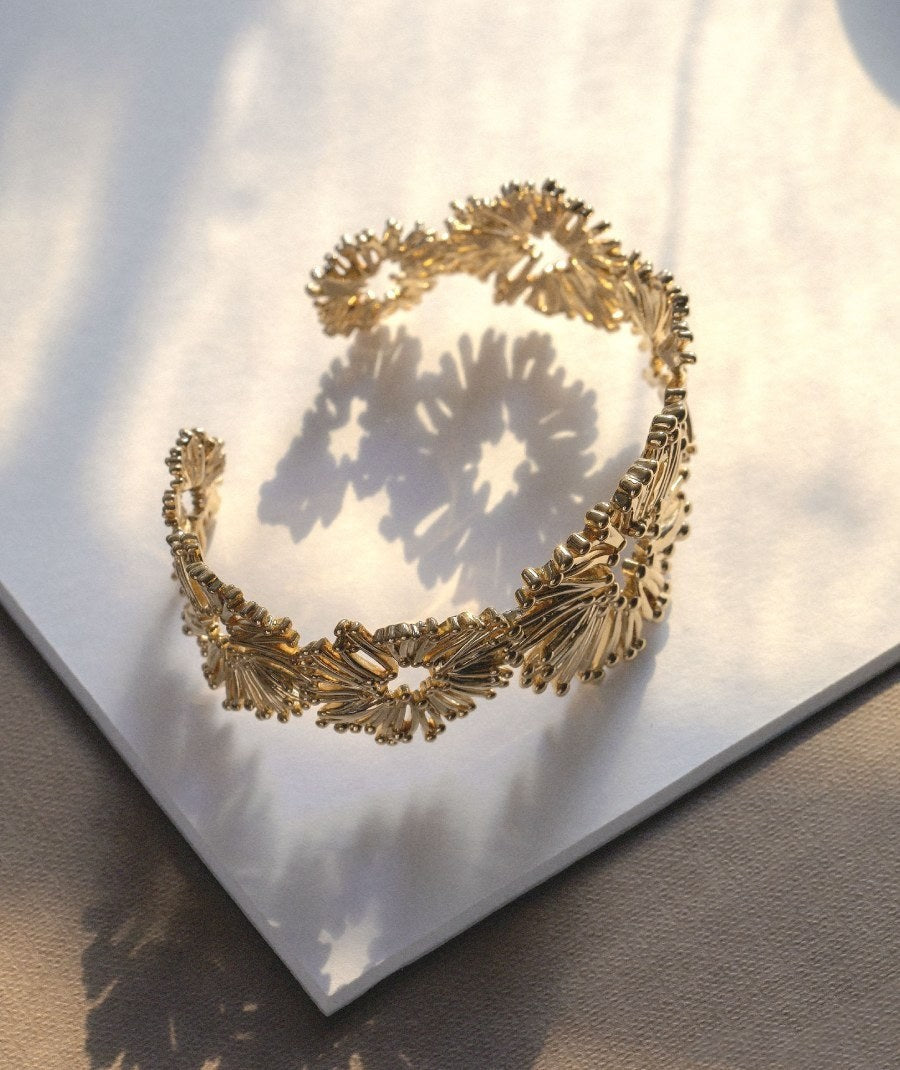 Brazalete flores rígido abierto Estiu Organic