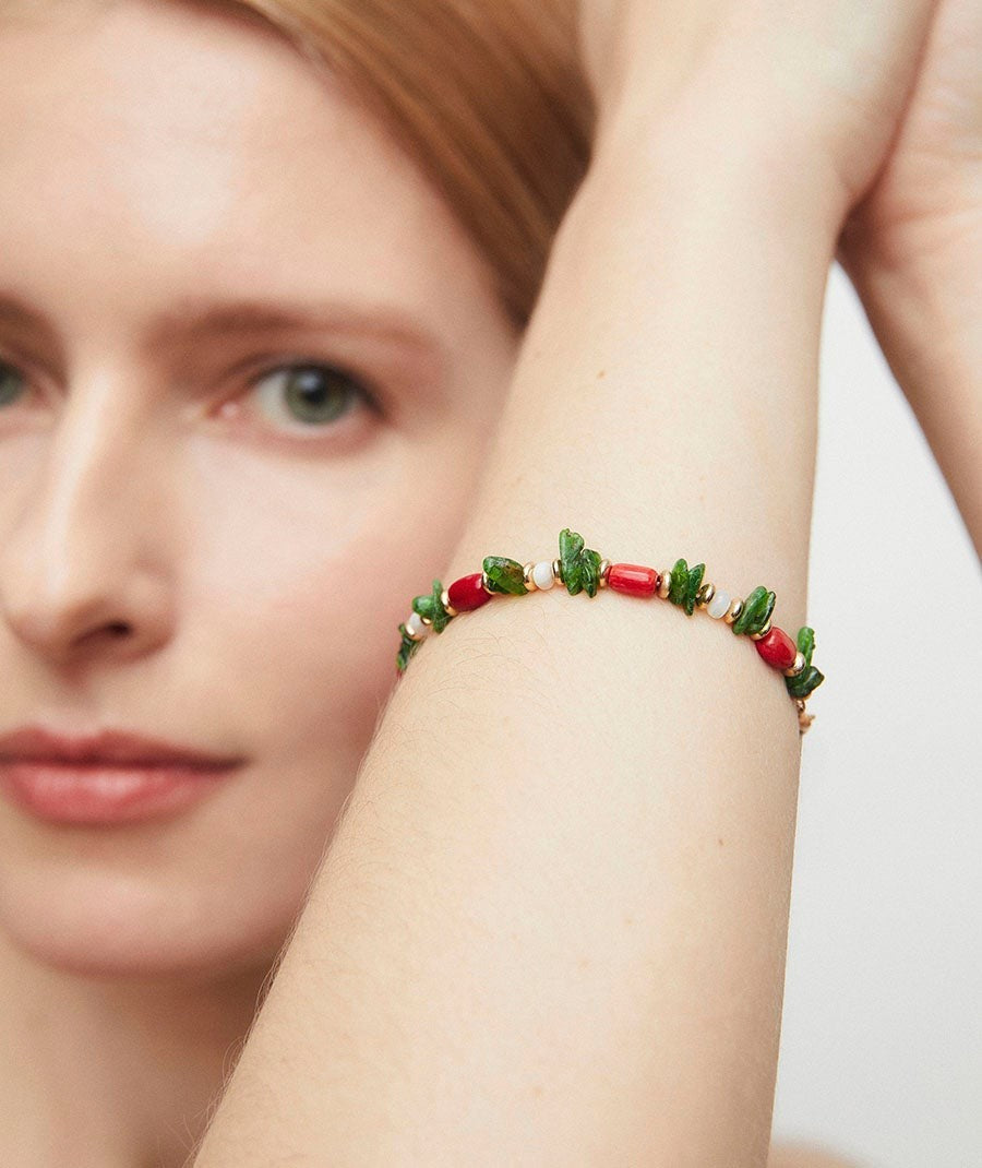 Pulsera con piedras naturales combinadas Salada multicolor