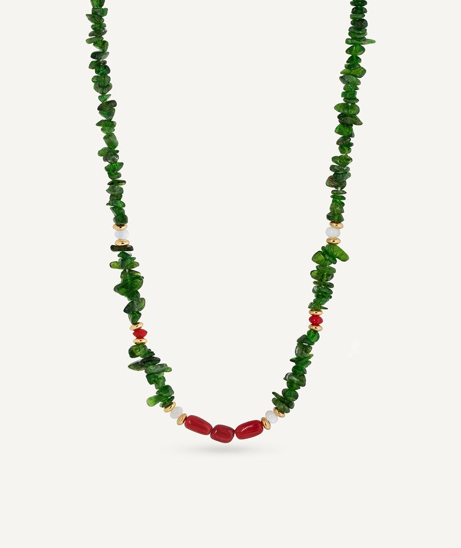 Collar con piedras naturales mini combinadas Salada multicolor