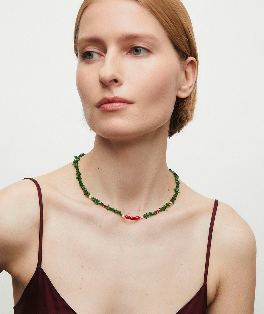 Collar con piedras naturales mini combinadas Salada multicolor