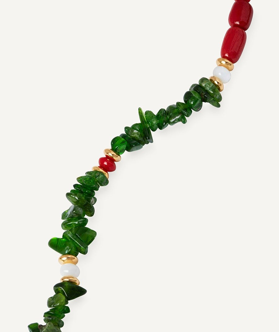 Collar con piedras naturales mini combinadas Salada multicolor