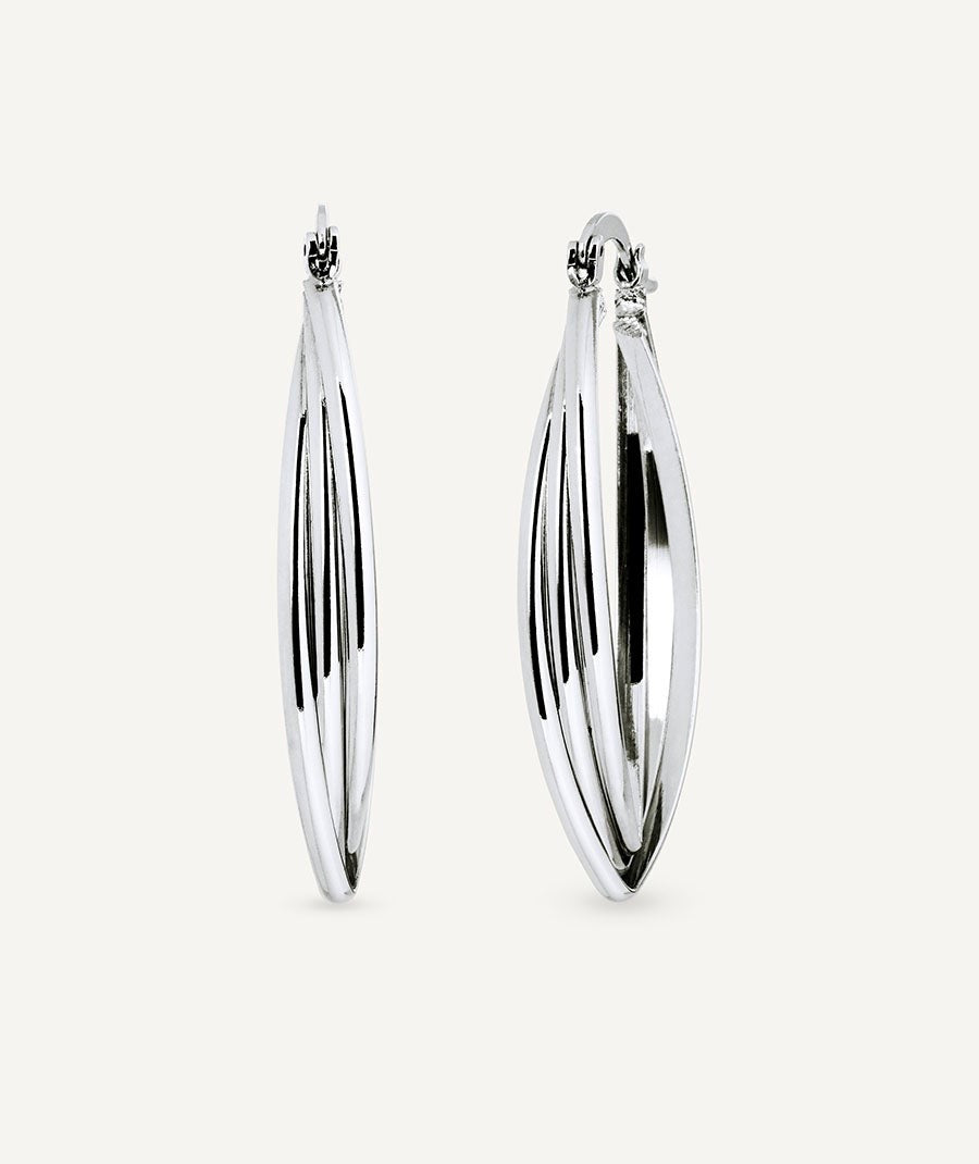 Pendientes de aro triple ovalados Remi