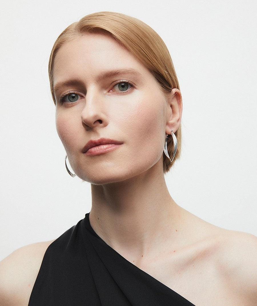 Pendientes de aro triple ovalados Remi