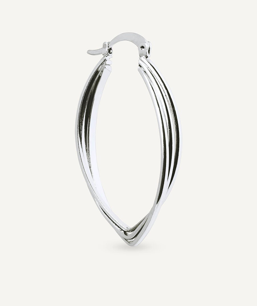 Pendientes de aro triple ovalados Remi