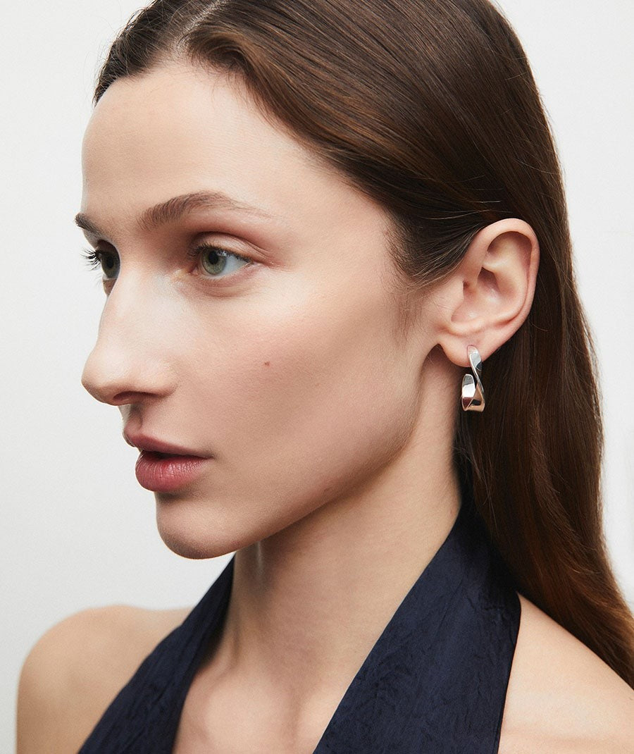 Pendientes de aro irregulares 6mm Barbara