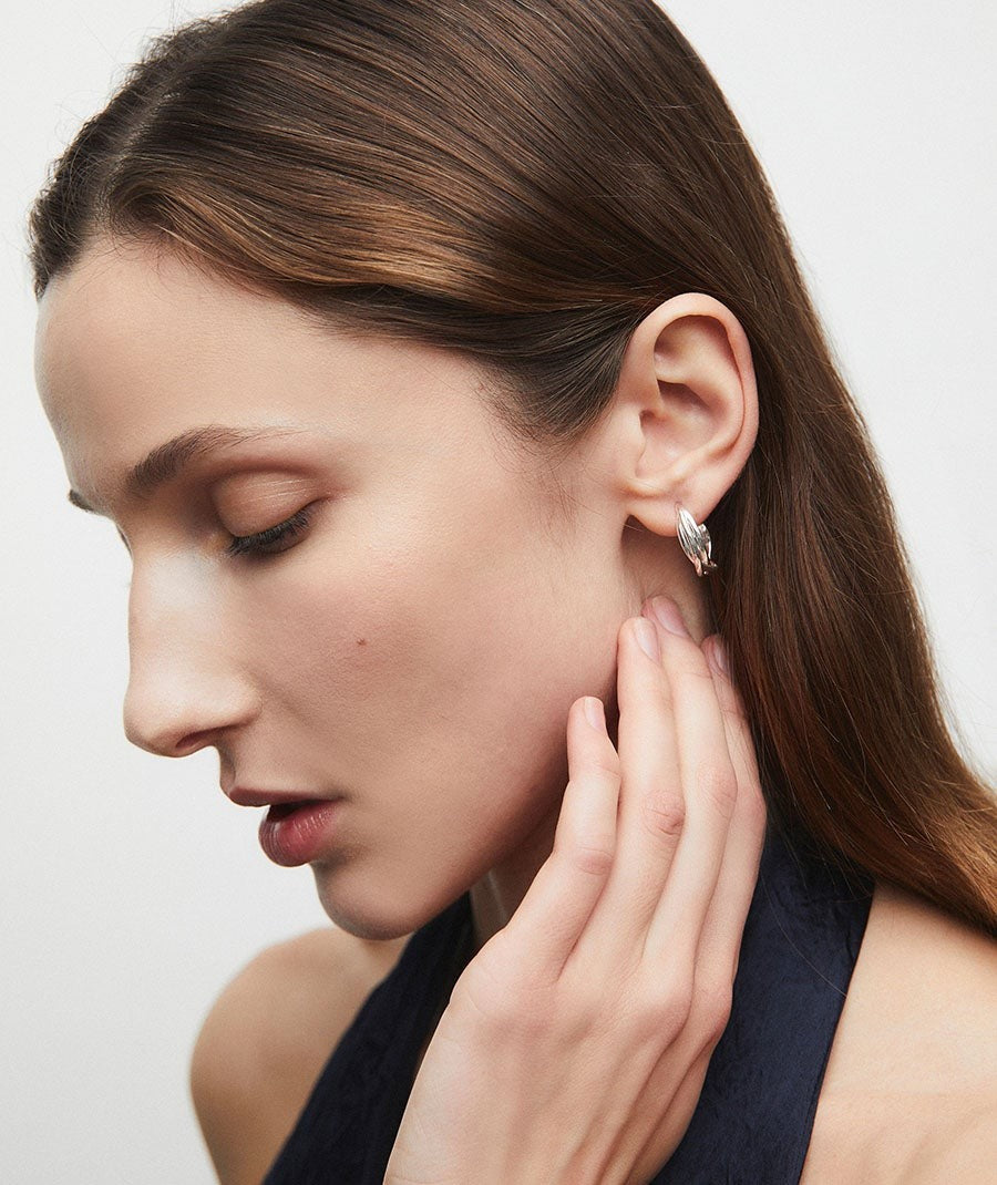 Pendientes de aro entrelazados Margot