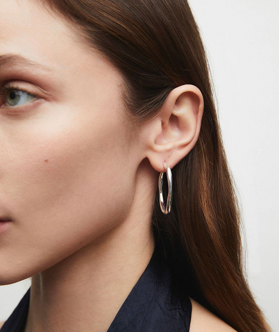 Pendientes de aro irregulares Alba