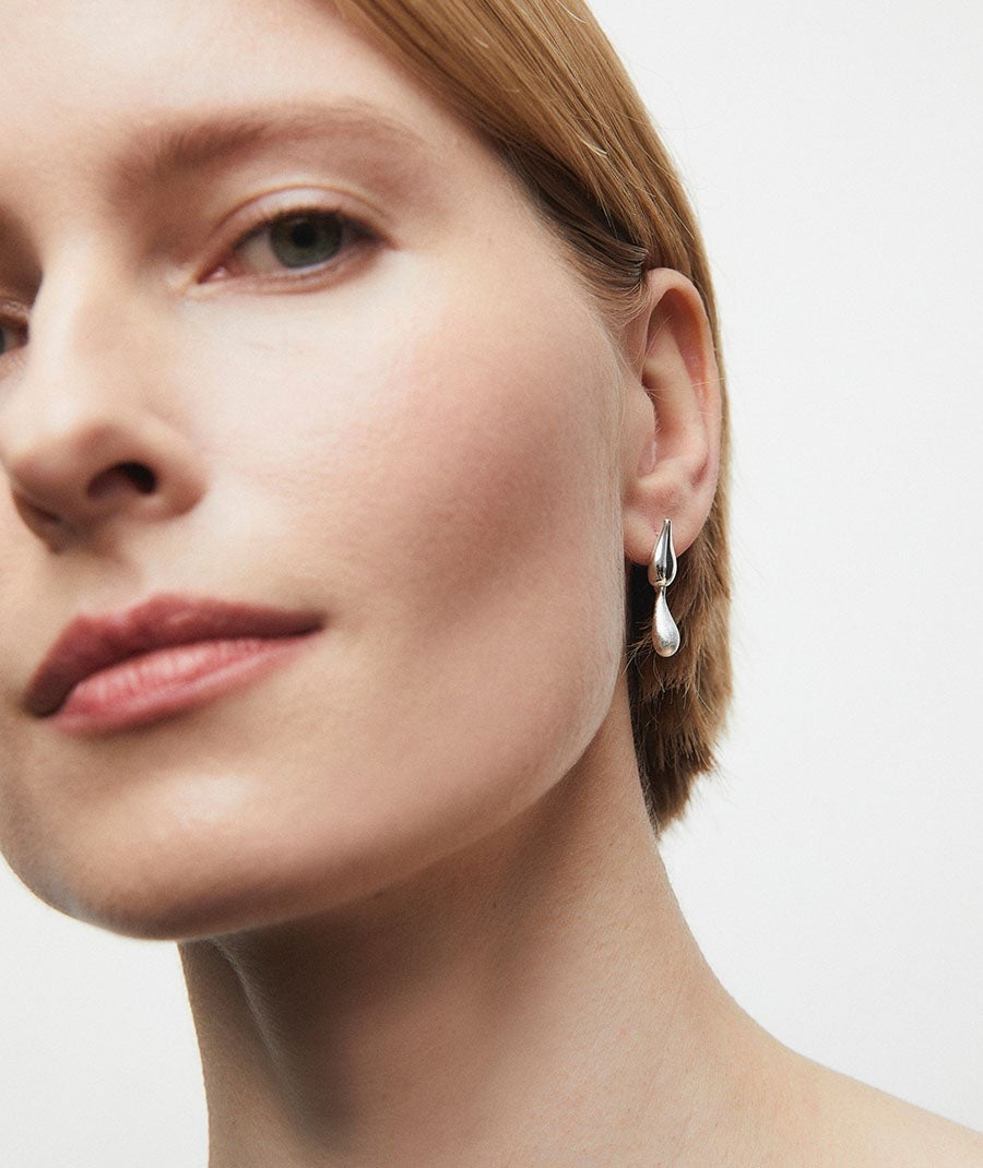 Pendientes largos gotas Drop Dual Bold