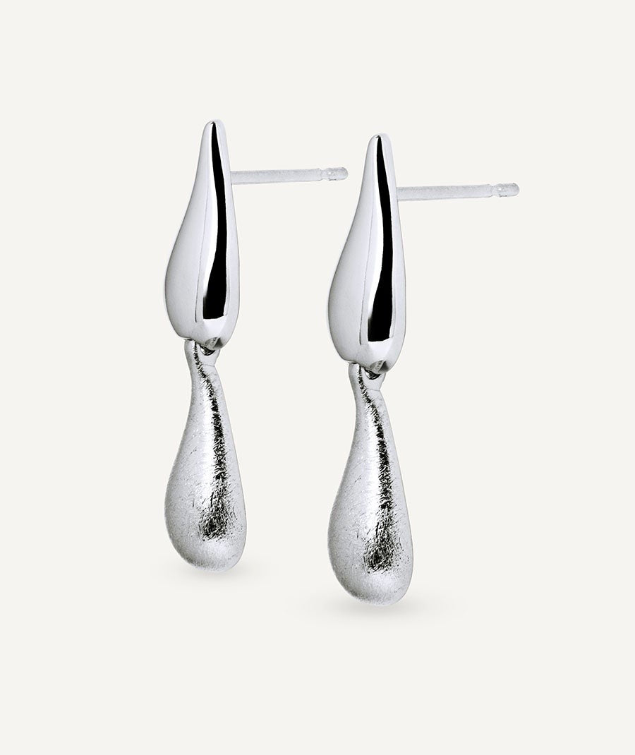 Pendientes largos gotas Drop Dual Bold
