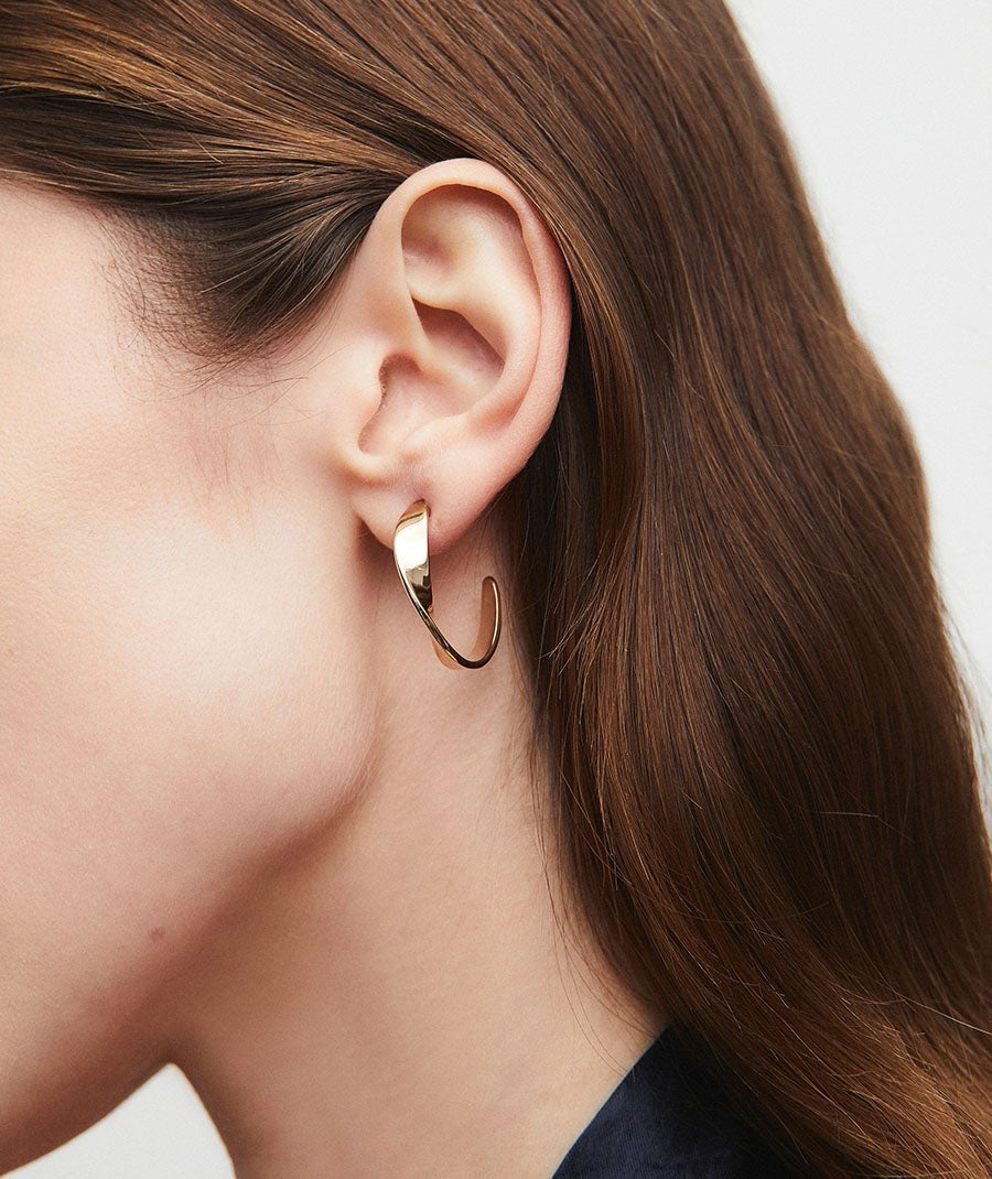 Pendientes de aro irregulares 6mm Barbara