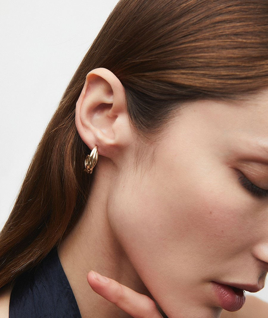 Pendientes de aro entrelazados Margot