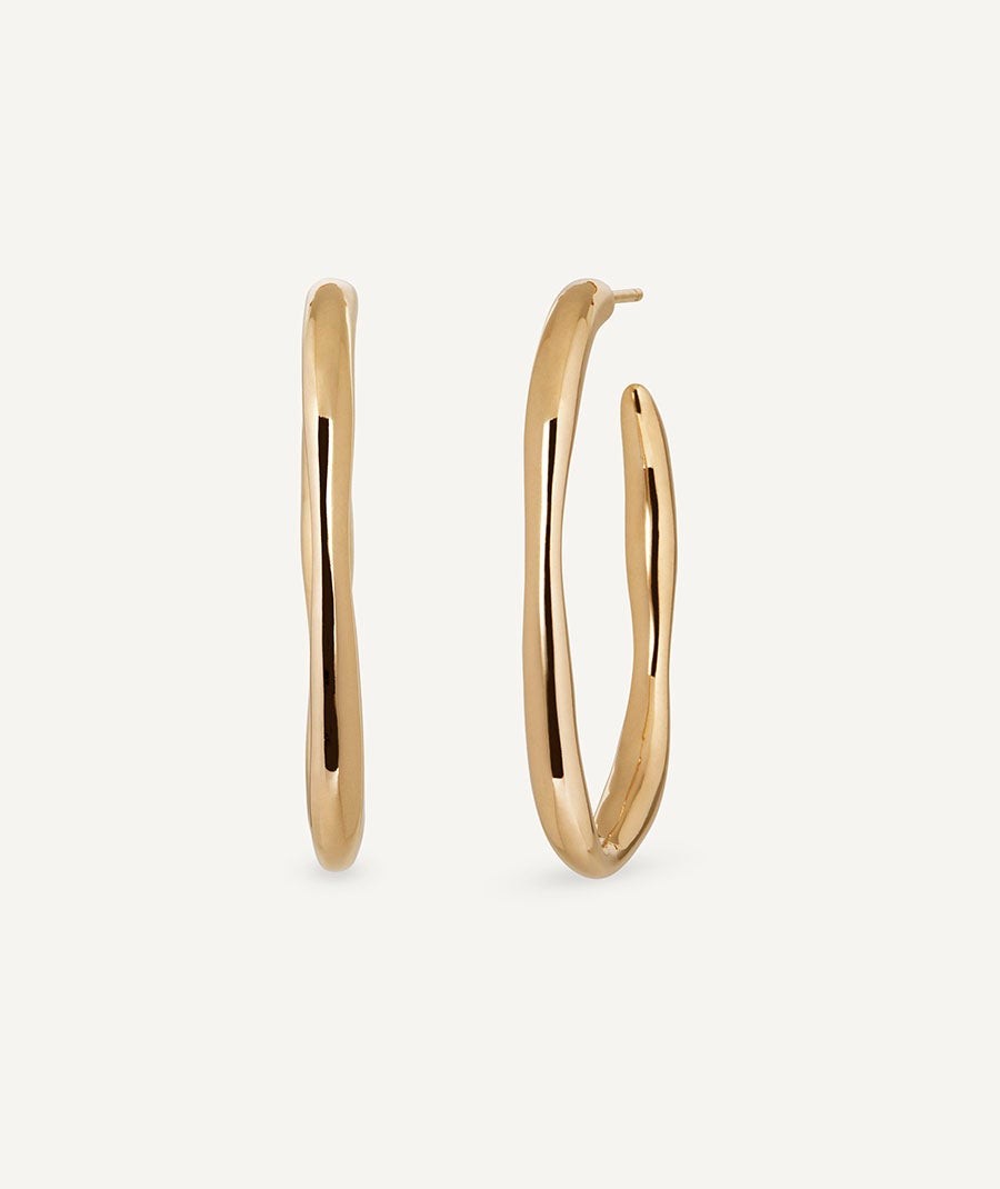 Pendientes de aro irregulares Alba