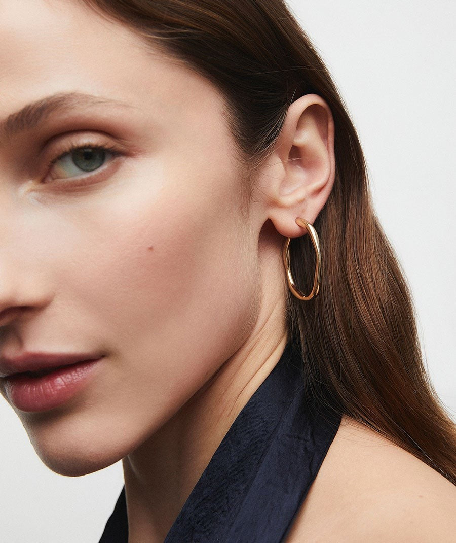 Pendientes de aro irregulares Alba