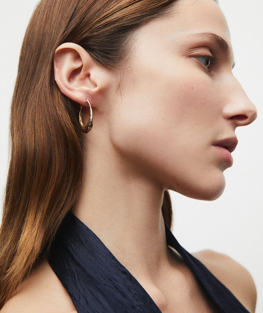 Pendientes de aro ovalados Soleil