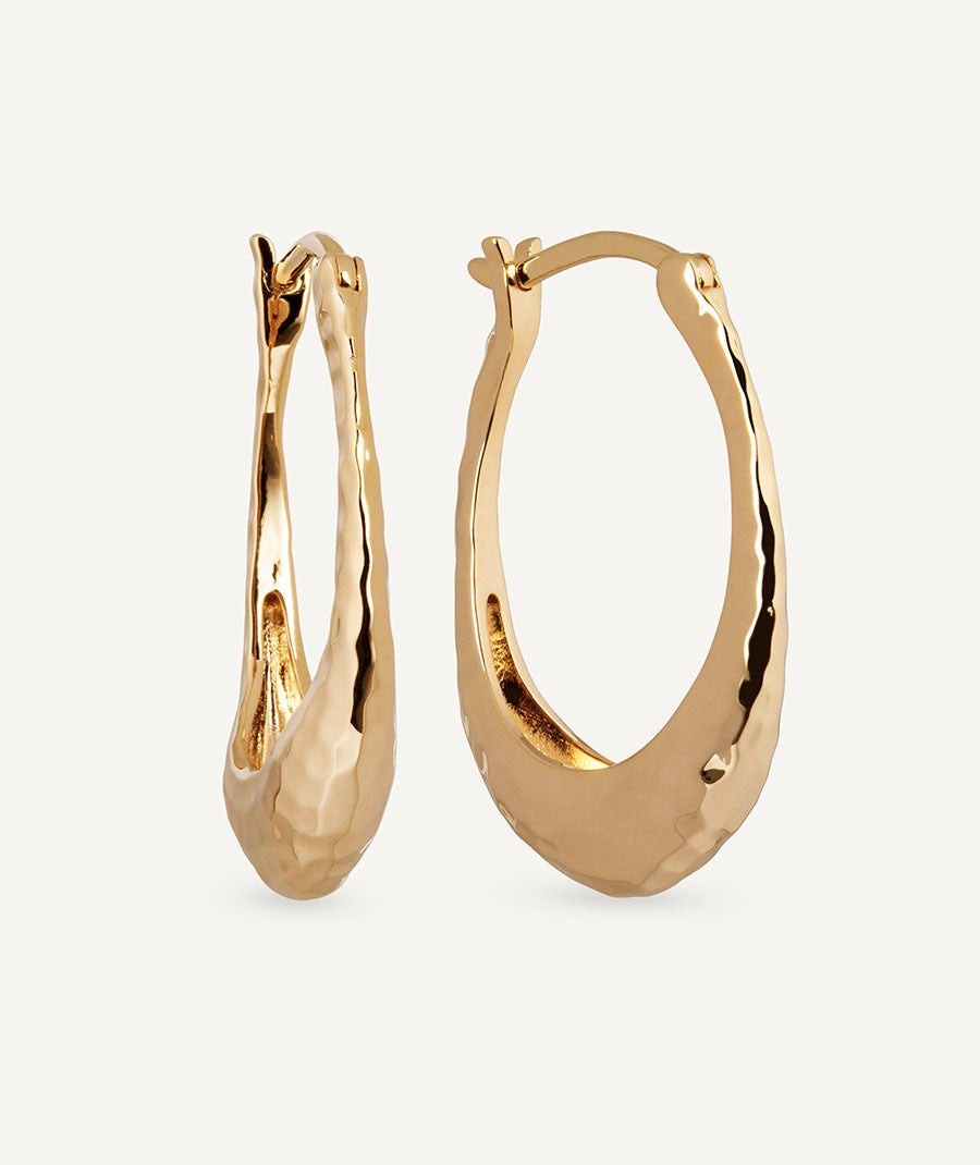 Pendientes de aro ovalados Soleil