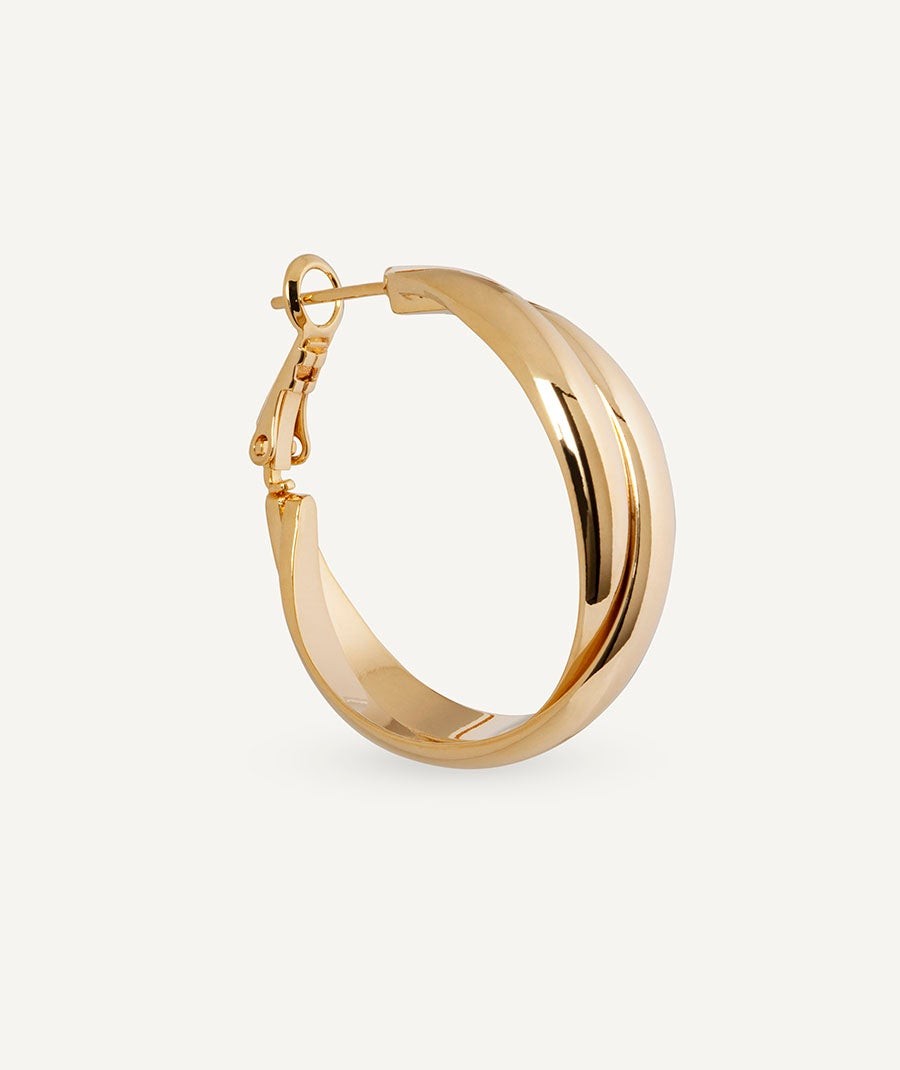 Pendientes de aro doble entrelazados Hilma