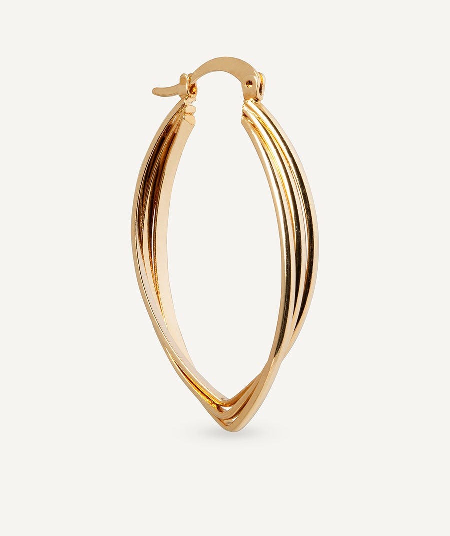 Pendientes de aro triple ovalados Remi