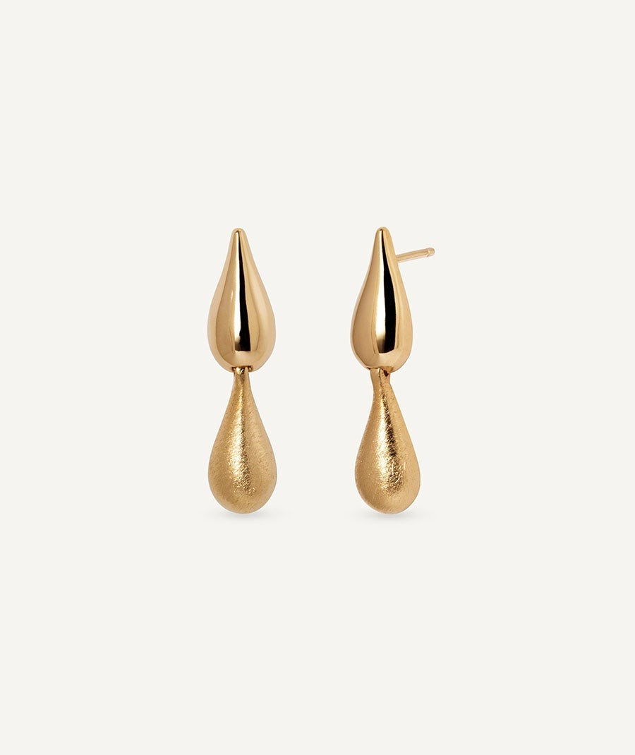 Pendientes largos gotas Drop Dual Bold
