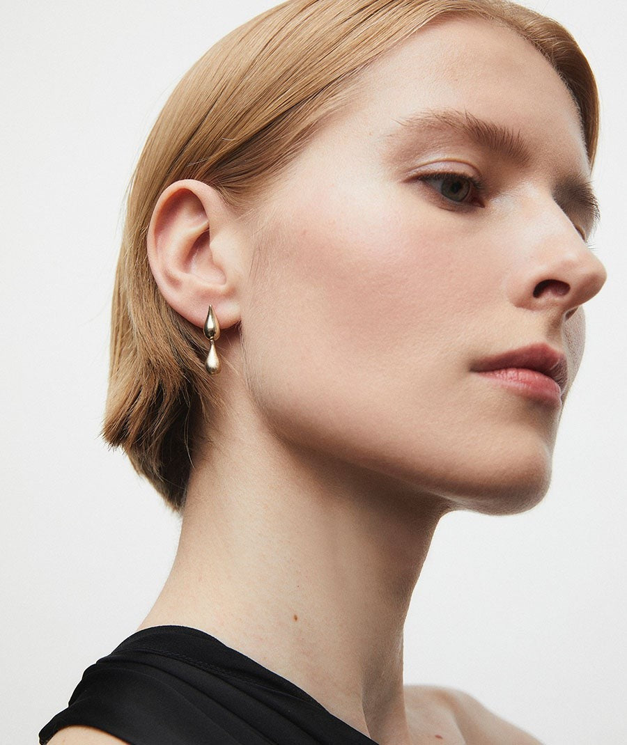 Pendientes largos gotas Drop Dual Bold