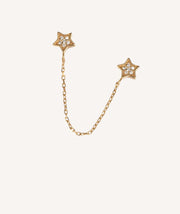 Pendiente individual Aro con cadena Estrella