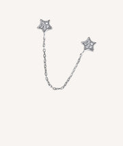 Pendiente individual Aro con cadena Estrella
