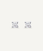 Earrings Solitaire in White Gold with Diamonds