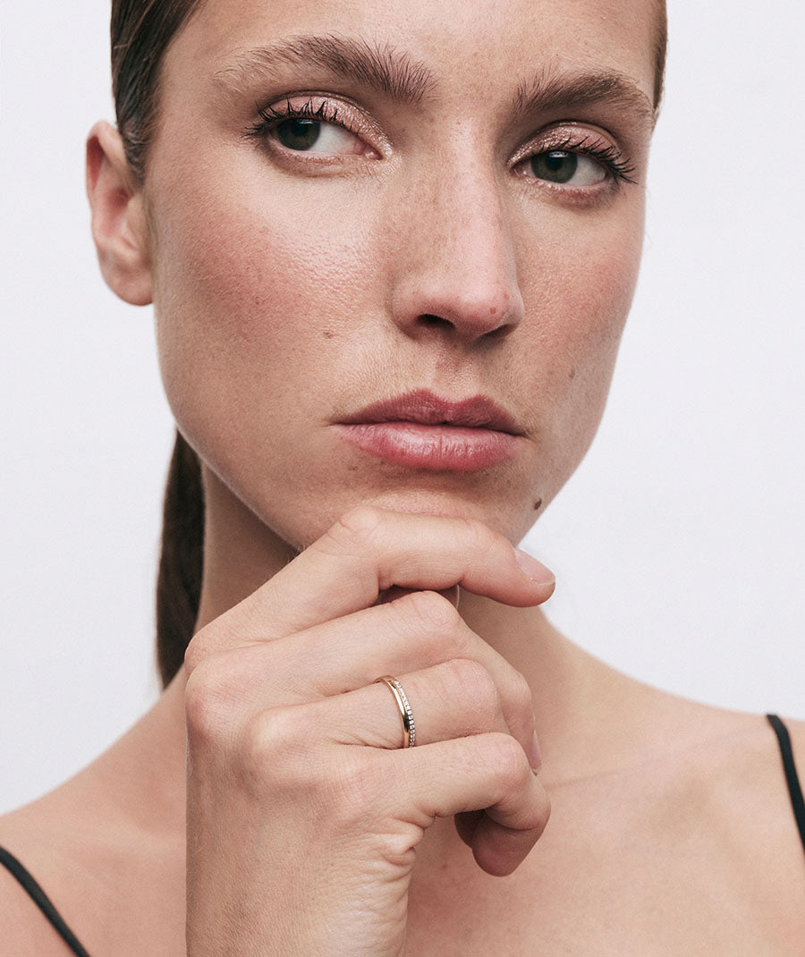 Anillo de diamantes y oro Eterne