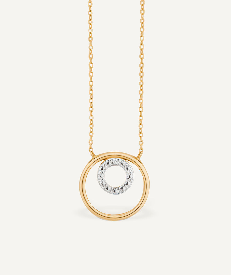 Necklace diamonds and gold Eterne