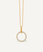 Necklace diamonds and gold Círculo