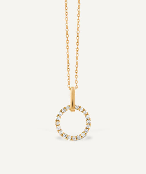 Necklace diamonds and gold Círculo