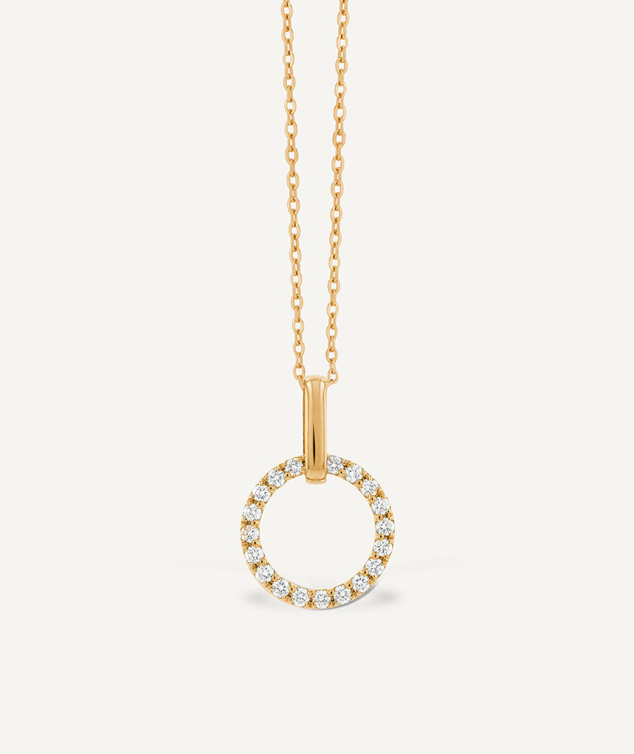 Necklace diamonds and gold Círculo