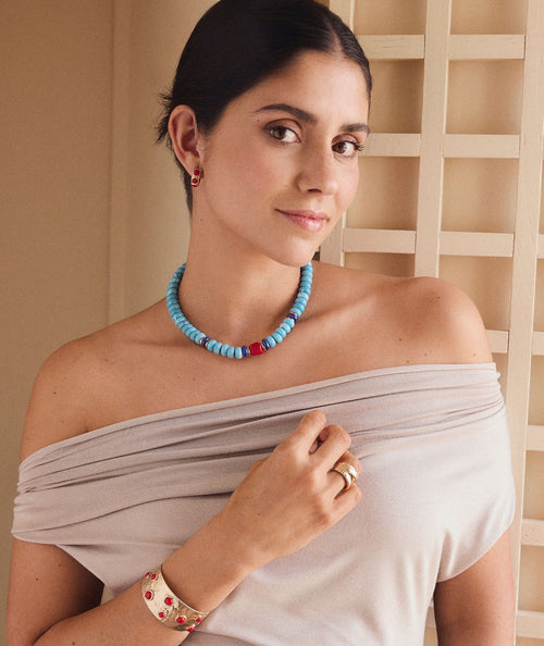 Necklace Nefertiti with natural stones secundaria