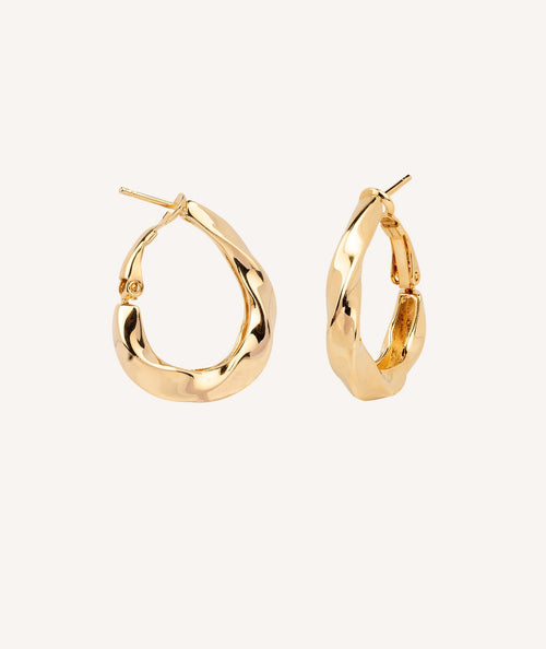 Pendientes acabado en Oro 18 Kt Aro Torcido clip