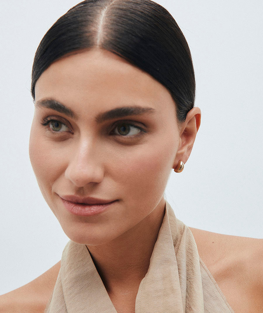 Earrings Aura thick crescent