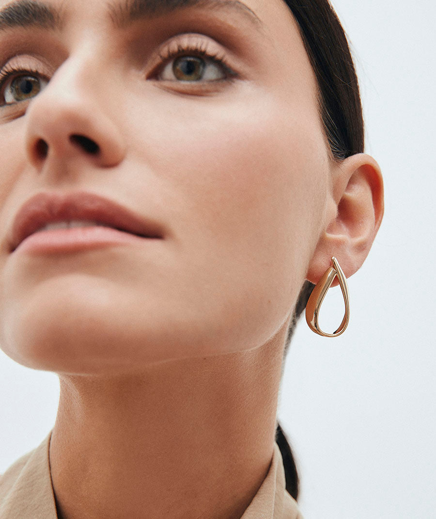 Earrings Halo long oval