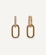 Earrings Link Hoop 2.66 mm with Zirconia
