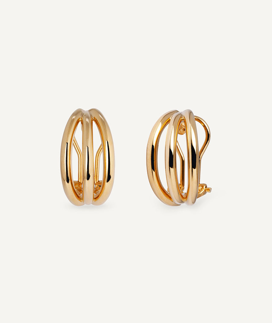 Earrings Vela Triple Crescent