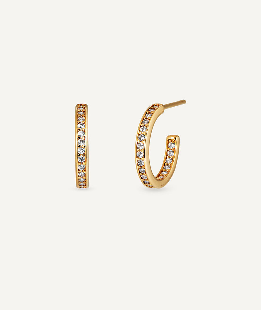 Earrings Mini Open Hoop with Zirconia 2.25 mm