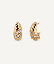 Earrings Sírene Crescent with Zirconia