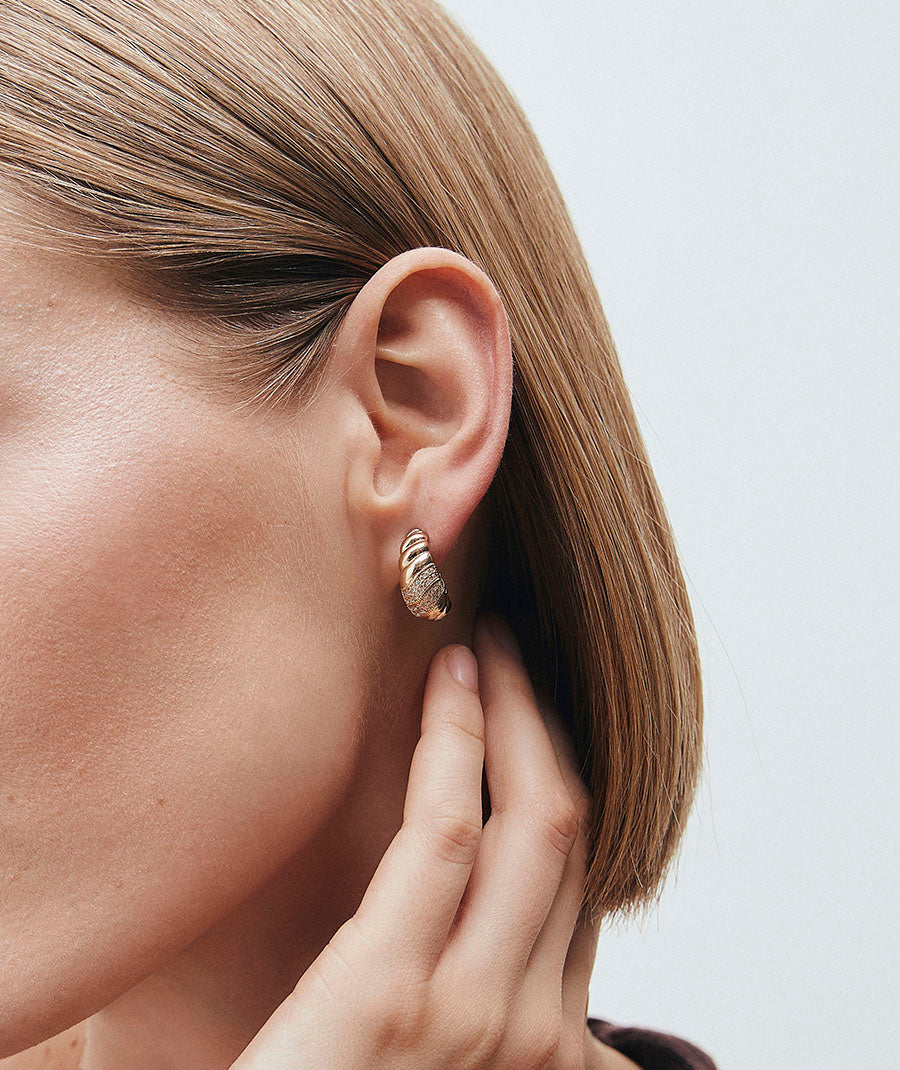 Earrings Sírene Crescent with Zirconia