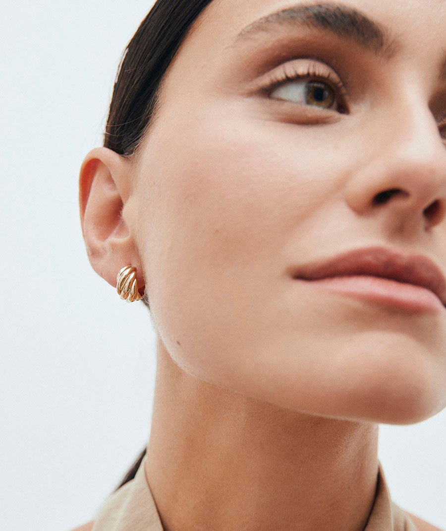 Earrings Noémie Wavy Hoops 15 mm