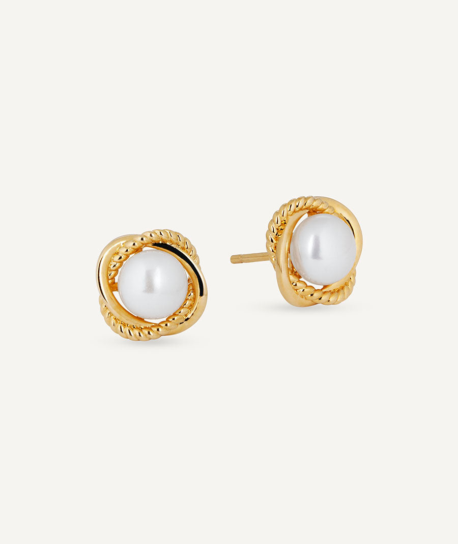 Earrings Pearl Flowers