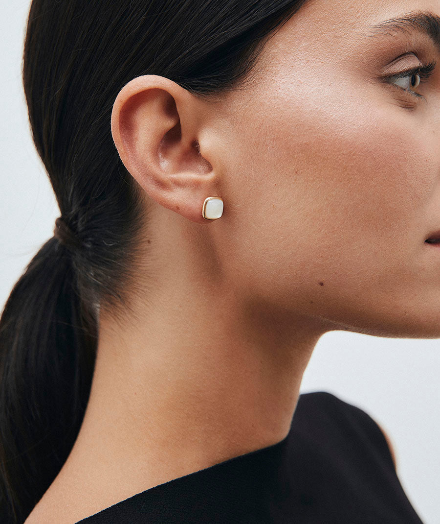 Earrings Avelie Stud with Mother-of-Pearl