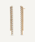 Pendientes largos Lucent cascada de circonitas