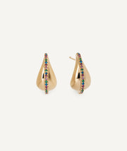 Pendientes semiluna Flux con circonitas multicolores