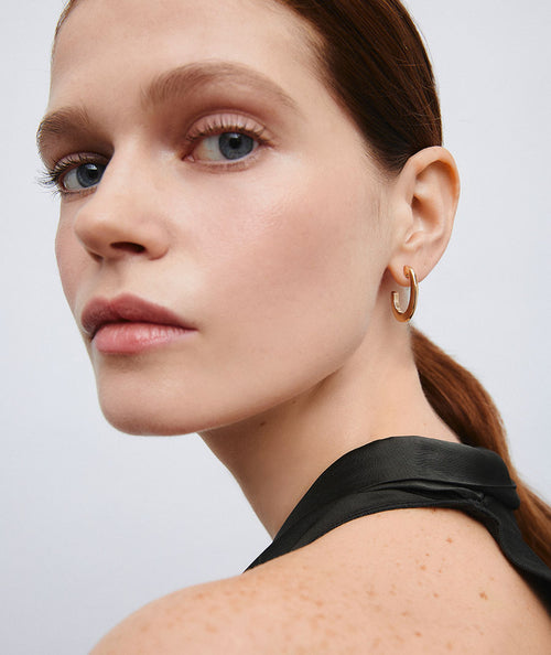 Earrings smooth half-moon secundaria