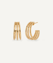 Pendientes semiluna triple Vux